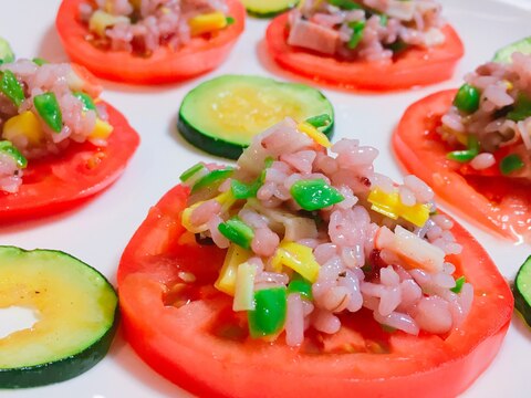 トマトと雑穀ご飯のさっぱりサラダ♪